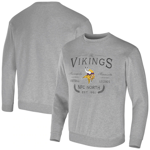 Men's Minnesota Vikings Gray Darius Rucker Collection Pullover Sweatshirt